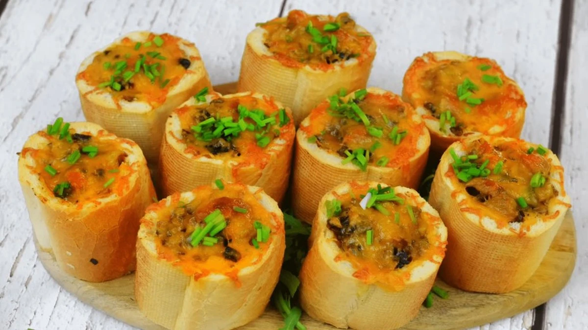 Tazzine di baguette con fungo: un antipasto mai provato prima