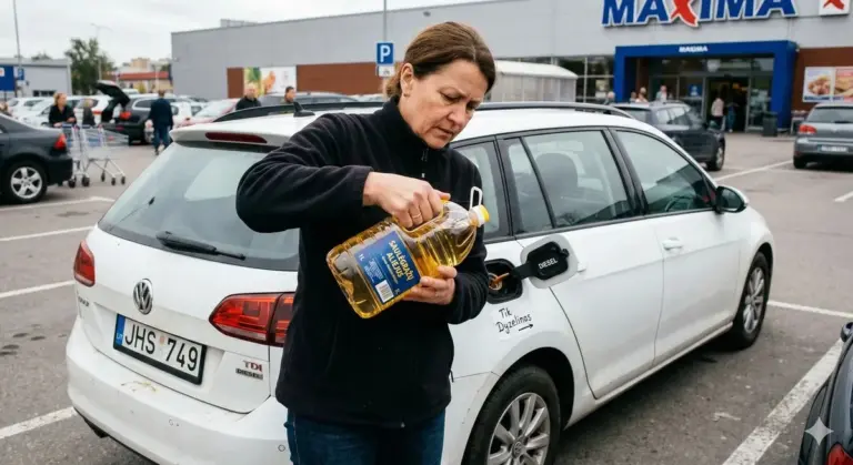 Dyzelinas už 2,50 Eur? Kai kurie vairuotojai jau ruošiasi pilti maistinį aliejų į baką